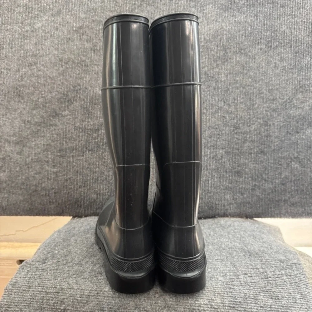 LaCrosse Mens Black Rubber Rain Boots Made in USA Waterproof Tall Utility Sz 10